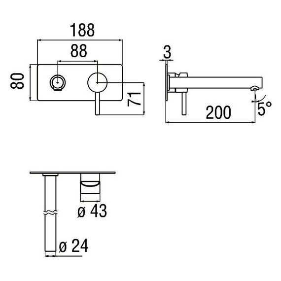 СМЕСИТЕЛЬ ДЛЯ РАКОВИНЫ NOBILI LIVE LV00498/1WM БЕЛЫЙ