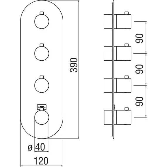 ТЕРМОСТАТИЧЕСКИЙ СМЕСИТЕЛЬ ДЛЯ ДУША NOBILI LIVE WE00103/TWM НА 3 ВЫХОДА БЕЛЫЙ, МАТОВЫЙ
