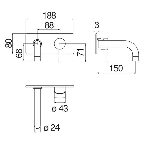 СМЕСИТЕЛЬ ДЛЯ РАКОВИНЫ NOBILI LIVE LV00198CR CHROME