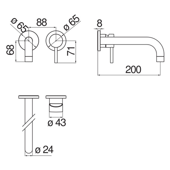 СМЕСИТЕЛЬ ДЛЯ РАКОВИНЫ NOBILI LIVE LV00199/1WM POLAR WHITE