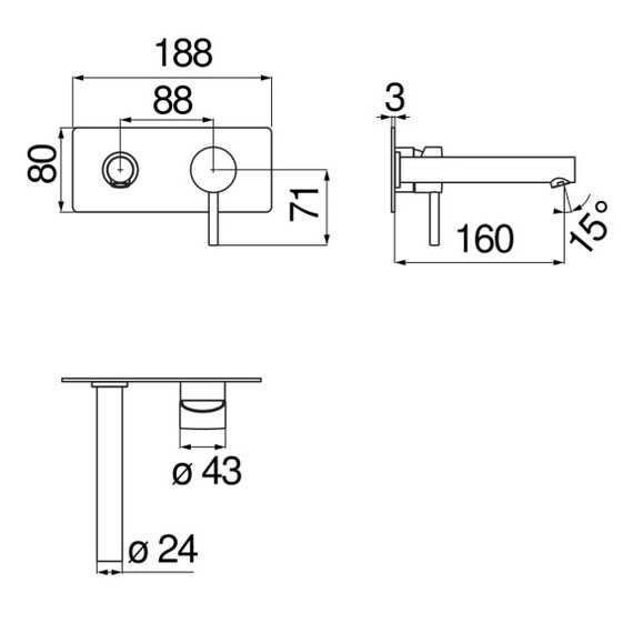 СМЕСИТЕЛЬ ДЛЯ РАКОВИНЫ NOBILI LIVE LV00498CR CHROME