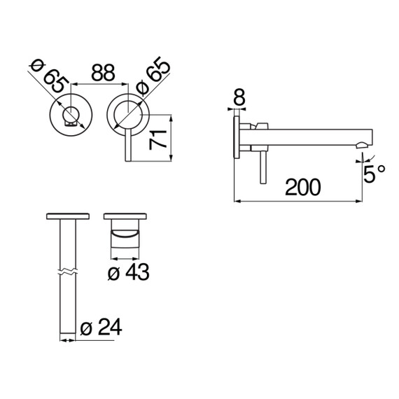 СМЕСИТЕЛЬ ДЛЯ РАКОВИНЫ NOBILI LIVE LV00499/1BM VELVET BLACK