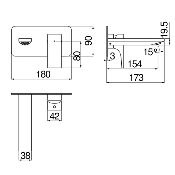 СМЕСИТЕЛЬ ДЛЯ РАКОВИНЫ NOBILI SEVEN SE124198BM VELVET BLACK