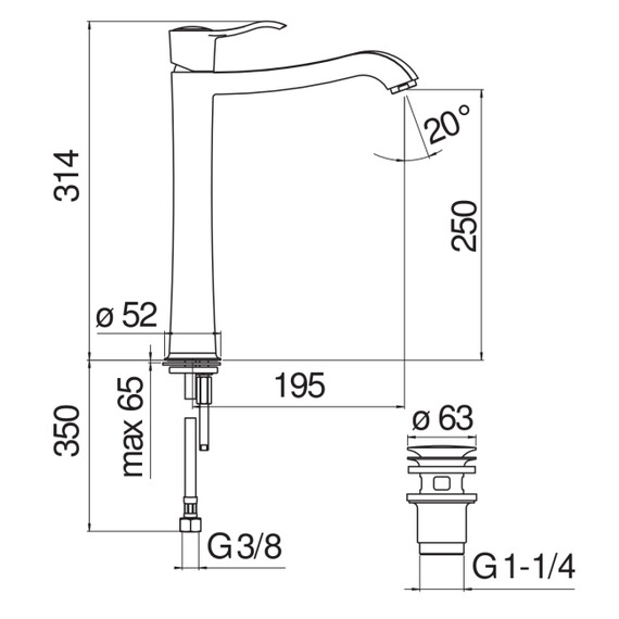 СМЕСИТЕЛЬ ДЛЯ РАКОВИНЫ NOBILI SOFI SI98128/2BR ANCIENT BRONZE