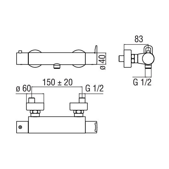 ТЕРМОСТАТ ДЛЯ ДУША NOBILI NEW ROAD RD00430CR