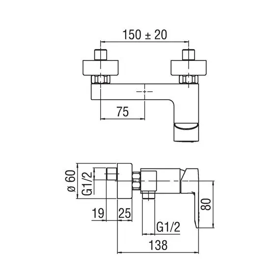 СМЕСИТЕЛЬ ДЛЯ ДУША NOBILI NEW ROAD RD00130CR