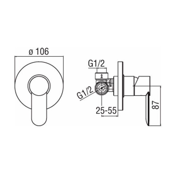 СМЕСИТЕЛЬ ДЛЯ ДУША NOBILI SAND SA99108CR
