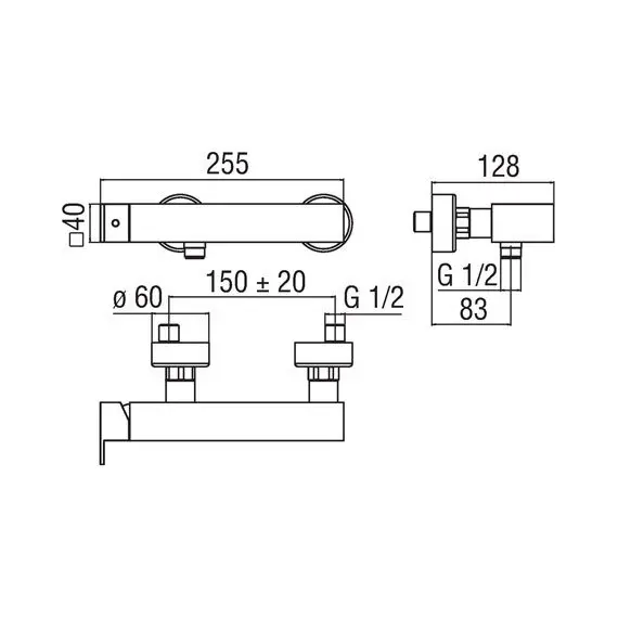 СМЕСИТЕЛЬ ДЛЯ ДУША NOBILI RAY RY00130CR