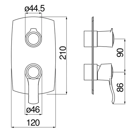 СМЕСИТЕЛЬ ДЛЯ ДУША NOBILI SOFI WE81102/SICR CHROME