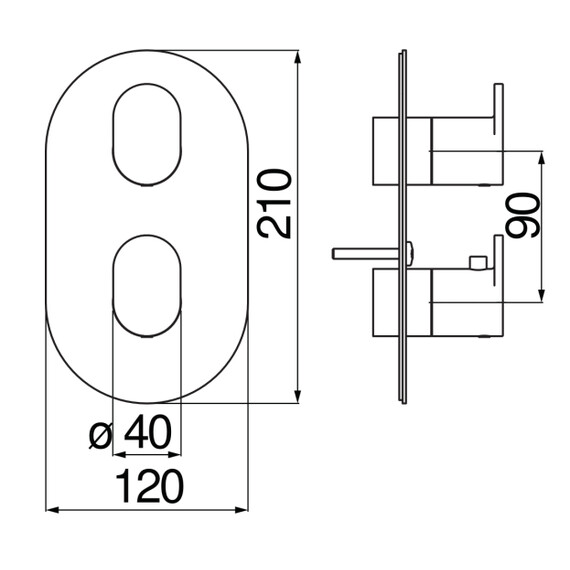 СМЕСИТЕЛЬ ДЛЯ ДУША NOBILI UP UP94102BM VELVET BLACK