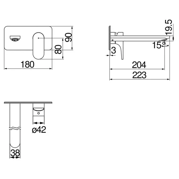 СМЕСИТЕЛЬ ДЛЯ РАКОВИНЫ NOBILI YOYO YO126198/1CR (ВНЕШНЯЯ ЧАСТЬ), ХРОМ