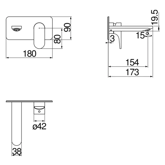 СМЕСИТЕЛЬ ДЛЯ РАКОВИНЫ NOBILI YOYO YO126198CR (ВНЕШНЯЯ ЧАСТЬ), ХРОМ