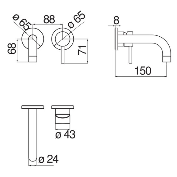 СМЕСИТЕЛЬ ДЛЯ РАКОВИНЫ NOBILI LIVE LV00199WM POLAR WHITE