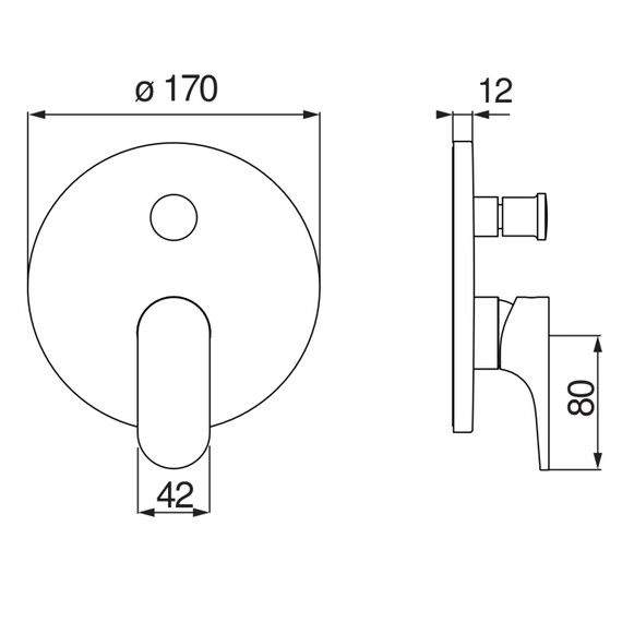 СМЕСИТЕЛЬ ДЛЯ ДУША NOBILI YOYO YO126100/ECR CHROME