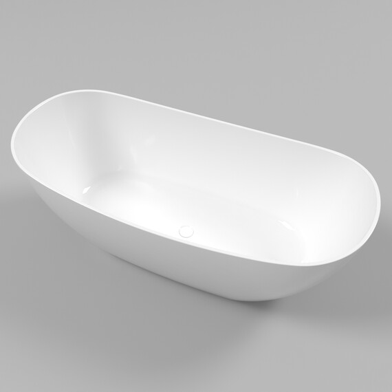 ВАННА ИЗ ИСКУССТВЕННОГО КАМНЯ WHITECROSS ONYX C 160X75 (БЕЛЫЙ ГЛЯНЕЦ)