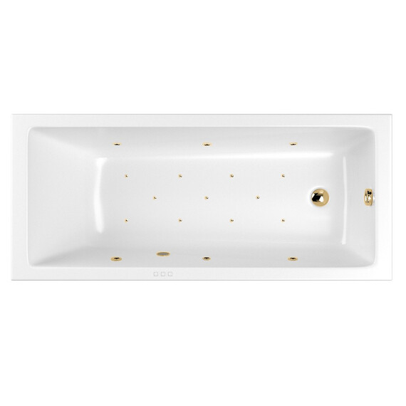 ГИДРОМАССАЖНАЯ АКРИЛОВАЯ ВАННА WHITECROSS WAVE 160X80 "RELAX" (ЗОЛОТО)