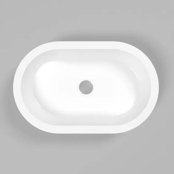 РАКОВИНА НАКЛАДНАЯ WHITECROSS MALACHITE A 55X35 (БЕЛЫЙ ГЛЯНЕЦ)