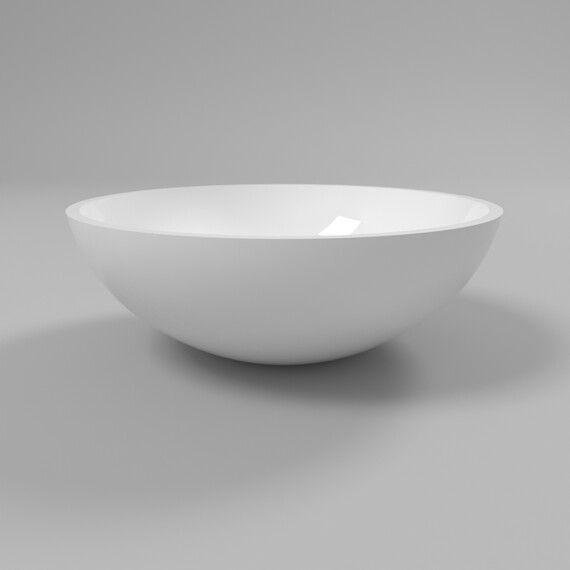 РАКОВИНА НАКЛАДНАЯ WHITECROSS CORNELIAN D=43 (БЕЛЫЙ ГЛЯНЕЦ)