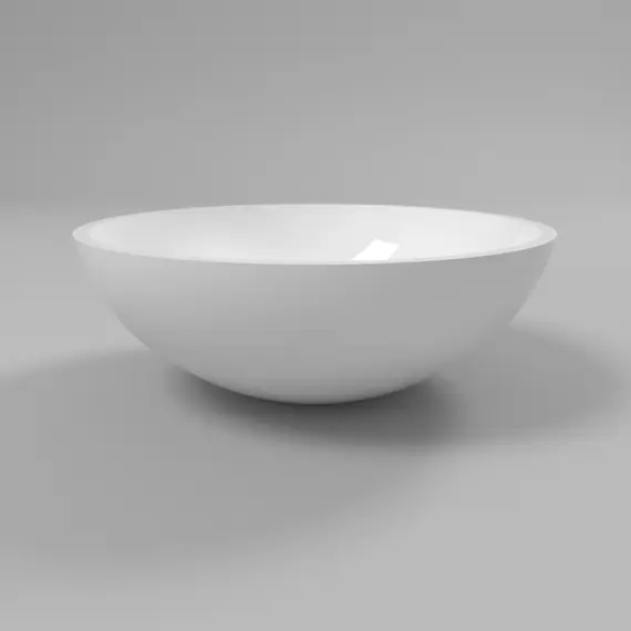 РАКОВИНА НАКЛАДНАЯ WHITECROSS CORNELIAN D=43 (БЕЛЫЙ ГЛЯНЕЦ)