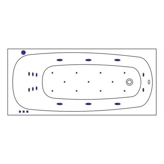 ГИДРОМАССАЖНАЯ АКРИЛОВАЯ ВАННА WHITECROSS LAYLA 180X80 "ULTRA" (ЗОЛОТО)
