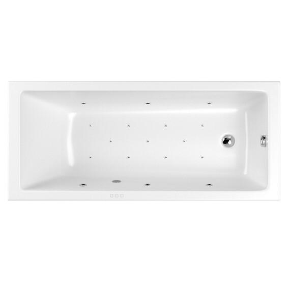 ГИДРОМАССАЖНАЯ АКРИЛОВАЯ ВАННА WHITECROSS WAVE 160X70 "RELAX" (ХРОМ)
