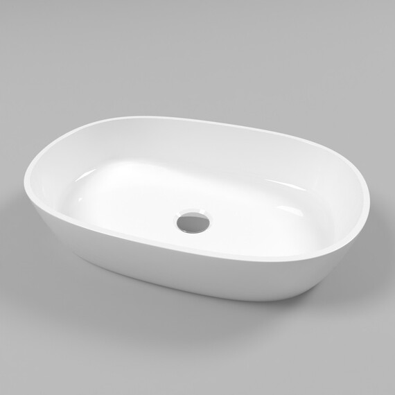РАКОВИНА НАКЛАДНАЯ WHITECROSS OPAL 56X38 (БЕЛЫЙ ГЛЯНЕЦ)