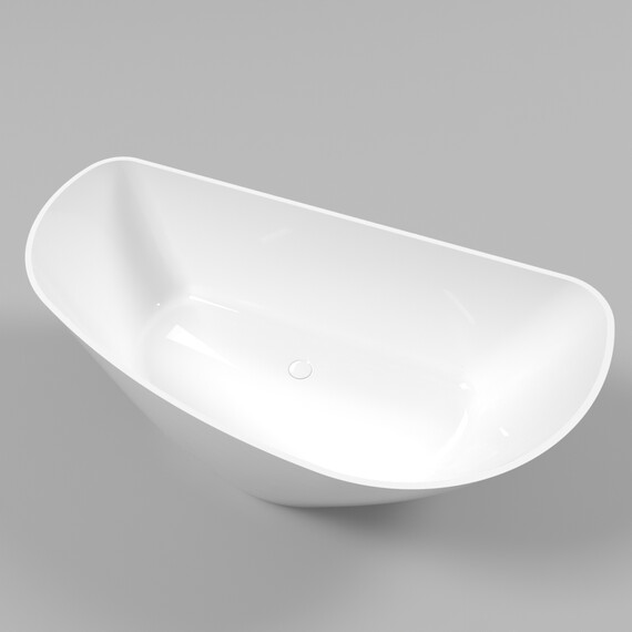ВАННА ИЗ ИСКУССТВЕННОГО КАМНЯ WHITECROSS TOPAZ 170X80 (БЕЛЫЙ ГЛЯНЕЦ)