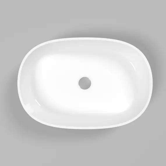 РАКОВИНА НАКЛАДНАЯ WHITECROSS OPAL 56X38 (БЕЛЫЙ ГЛЯНЕЦ)