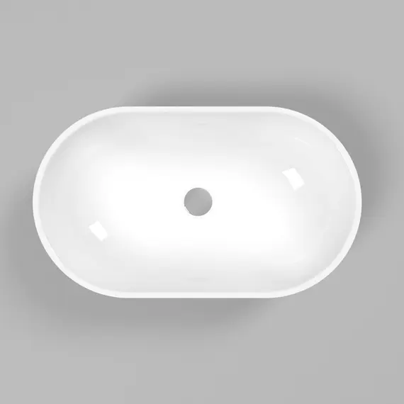 РАКОВИНА НАКЛАДНАЯ WHITECROSS AMBER 60X35 (БЕЛЫЙ ГЛЯНЕЦ)