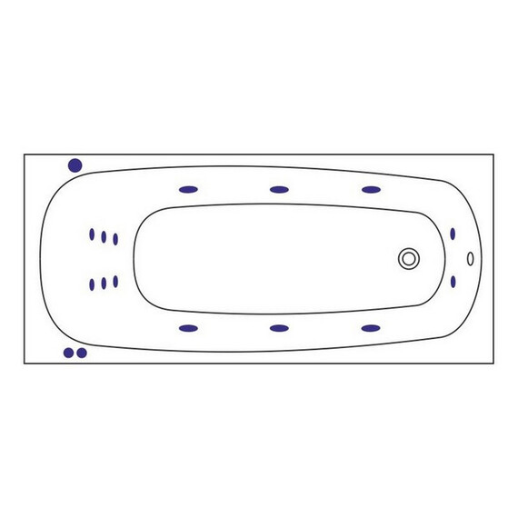 ГИДРОМАССАЖНАЯ АКРИЛОВАЯ ВАННА WHITECROSS LAYLA 180X80 "SMART" (ХРОМ)