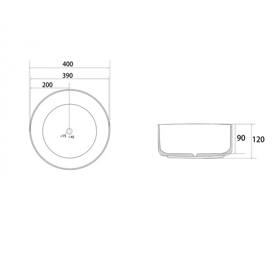 РАКОВИНА НАКЛАДНАЯ ABBER BEQUEM AC2109 БЕЛАЯ