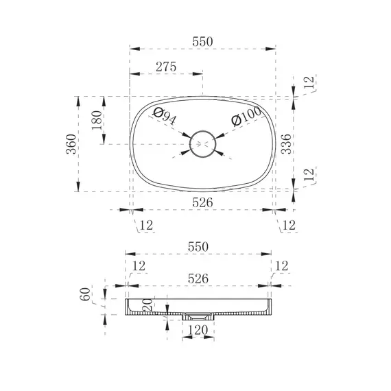 РАКОВИНА НАКЛАДНАЯ ABBER STEIN AS2601