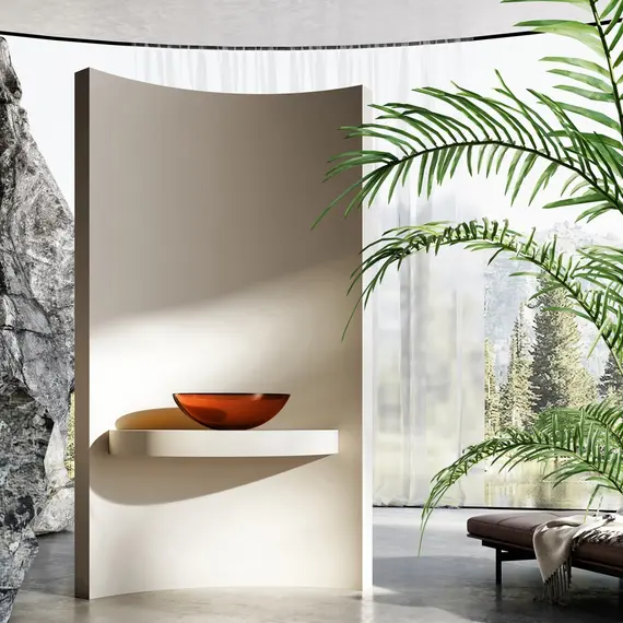 РАКОВИНА НАКЛАДНАЯ ПРОЗРАЧНАЯ ABBER KRISTALL AT2802OPAL