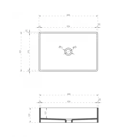 РАКОВИНА НАКЛАДНАЯ ПРОЗРАЧНАЯ ABBER KRISTALL AT2803OPAL