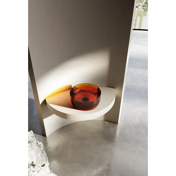 РАКОВИНА НАКЛАДНАЯ ПРОЗРАЧНАЯ ABBER KRISTALL AT2804OPAL