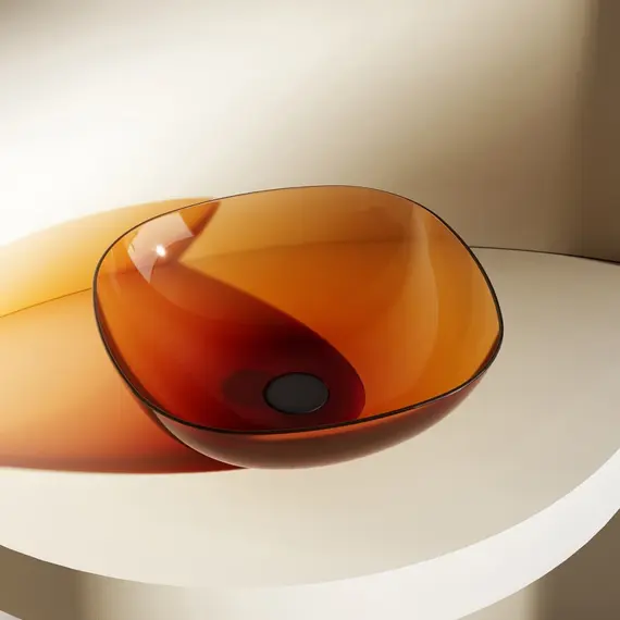 РАКОВИНА НАКЛАДНАЯ ПРОЗРАЧНАЯ ABBER KRISTALL AT2806OPAL