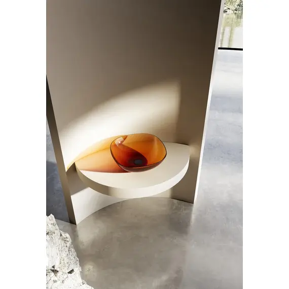 РАКОВИНА НАКЛАДНАЯ ПРОЗРАЧНАЯ ABBER KRISTALL AT2806OPAL