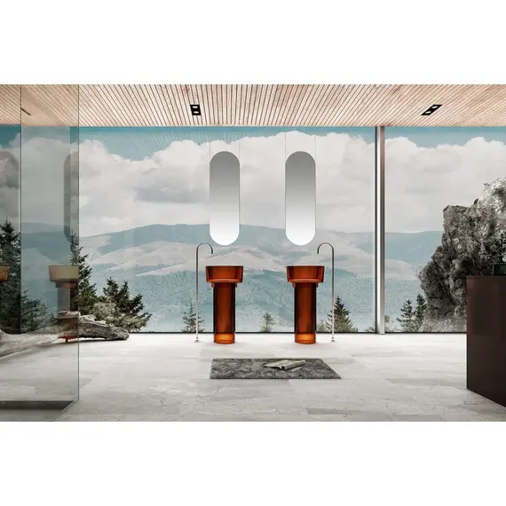 РАКОВИНА ОТДЕЛЬНОСТОЯЩАЯ ПРОЗРАЧНАЯ ABBER KRISTALL AT2702OPAL