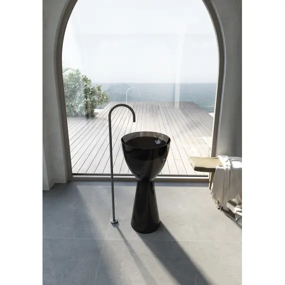 РАКОВИНА ОТДЕЛЬНОСТОЯЩАЯ ПРОЗРАЧНАЯ ABBER KRISTALL AT2703ONYX