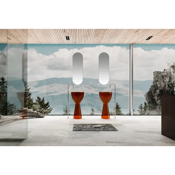 РАКОВИНА ОТДЕЛЬНОСТОЯЩАЯ ПРОЗРАЧНАЯ ABBER KRISTALL AT2703OPAL