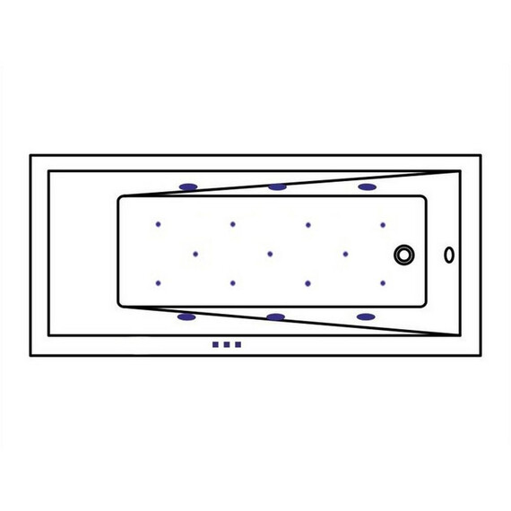 ГИДРОМАССАЖНАЯ АКРИЛОВАЯ ВАННА WHITECROSS WAVE 160X70 "RELAX" (БРОНЗА)