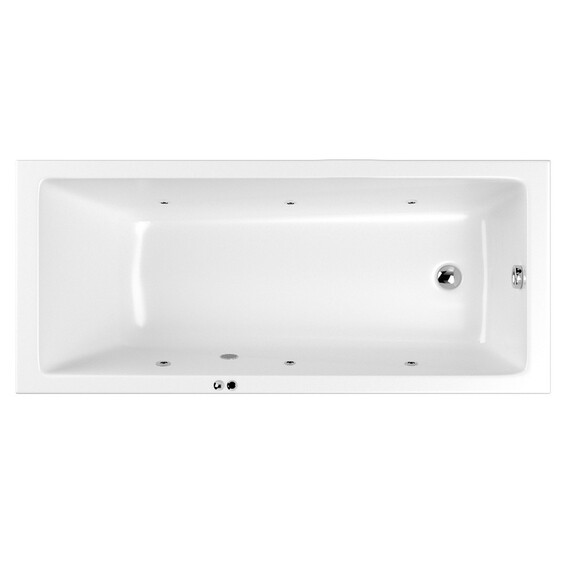ГИДРОМАССАЖНАЯ АКРИЛОВАЯ ВАННА WHITECROSS WAVE 160X70 "SOFT" (ХРОМ)