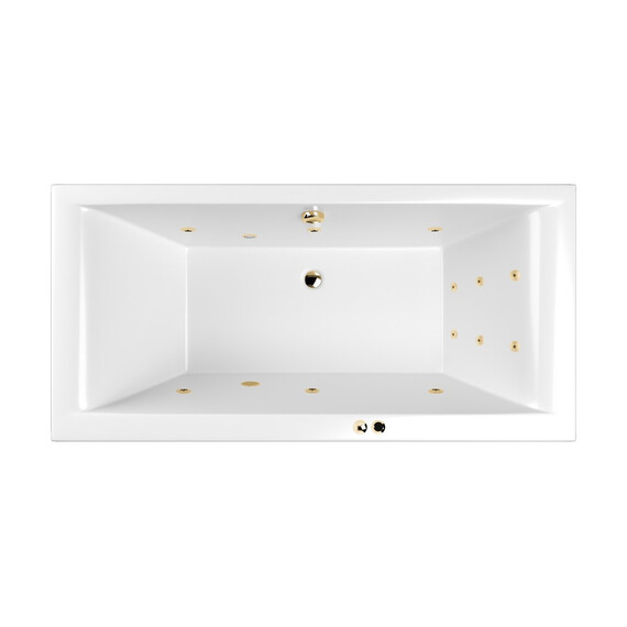 ГИДРОМАССАЖНАЯ АКРИЛОВАЯ ВАННА WHITECROSS SAVIA DUO 170X80 "LINE" (ЗОЛОТО)