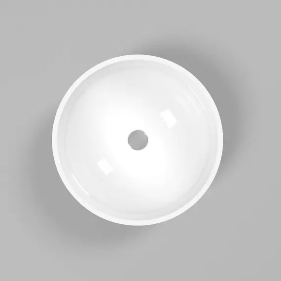 РАКОВИНА НАКЛАДНАЯ WHITECROSS CORNELIAN D=43 (БЕЛЫЙ ГЛЯНЕЦ)