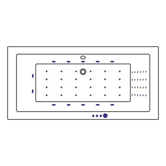 ГИДРОМАССАЖНАЯ АКРИЛОВАЯ ВАННА WHITECROSS SAVIA DUO 170X80 "NANO" (ХРОМ)