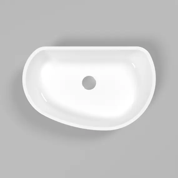 РАКОВИНА НАКЛАДНАЯ WHITECROSS AMETRINE 60X37 (БЕЛЫЙ ГЛЯНЕЦ)