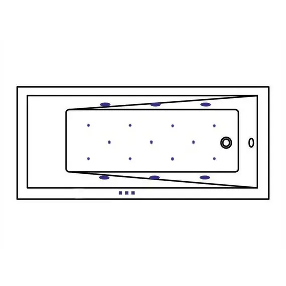 ГИДРОМАССАЖНАЯ АКРИЛОВАЯ ВАННА WHITECROSS WAVE 160X80 "RELAX" (ЗОЛОТО)