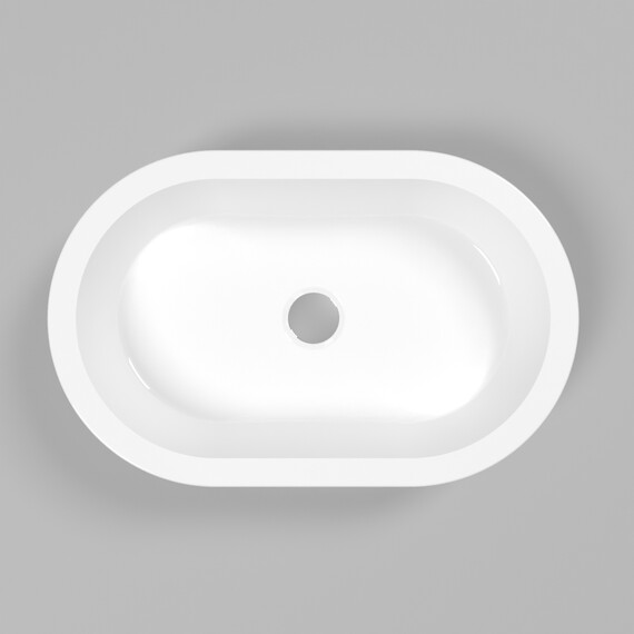 РАКОВИНА НАКЛАДНАЯ WHITECROSS MALACHITE A 55X35 (БЕЛЫЙ ГЛЯНЕЦ)