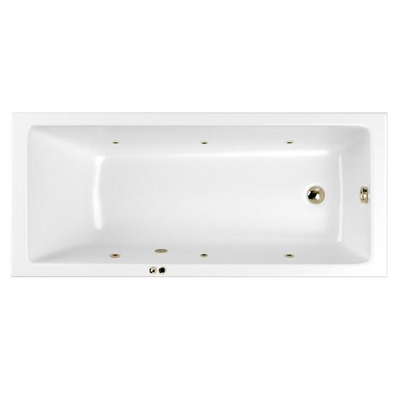 ГИДРОМАССАЖНАЯ АКРИЛОВАЯ ВАННА WHITECROSS WAVE 160X80 "SOFT" (БРОНЗА)