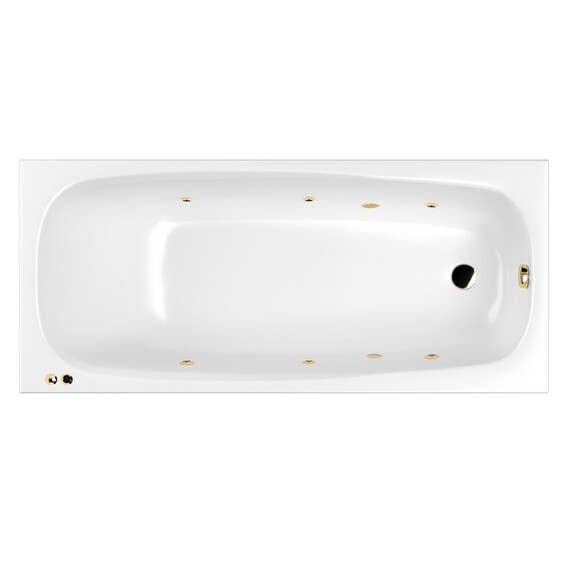ГИДРОМАССАЖНАЯ АКРИЛОВАЯ ВАННА WHITECROSS LAYLA 170X75 "SOFT" (ЗОЛОТО)